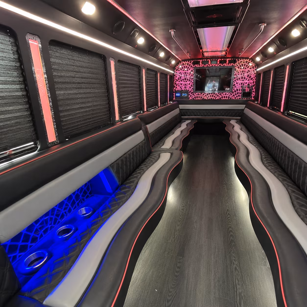 San Antonio Private Event Transportation party bus exterior
