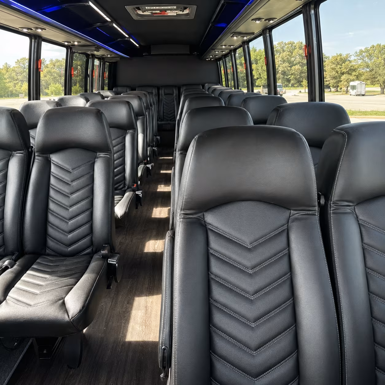 San Antonio School Event Transportation party bus exterior