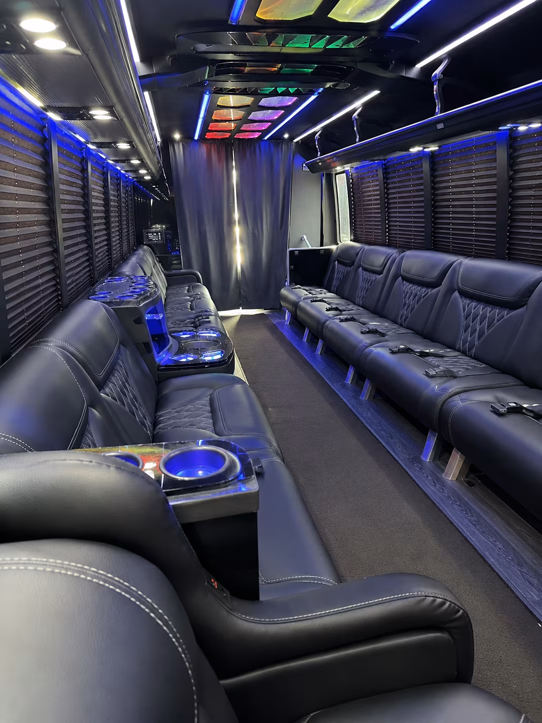 San Antonio Sporting Event Transportation party bus exterior
