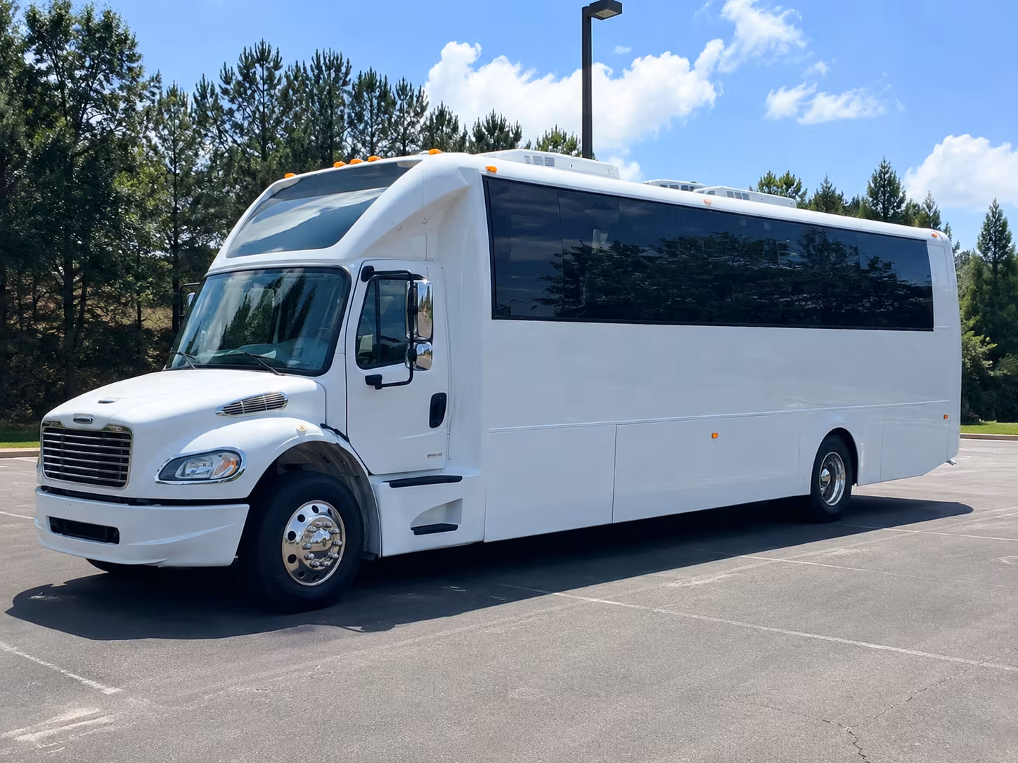 San Antonio Sporting Event Transportation party bus exterior