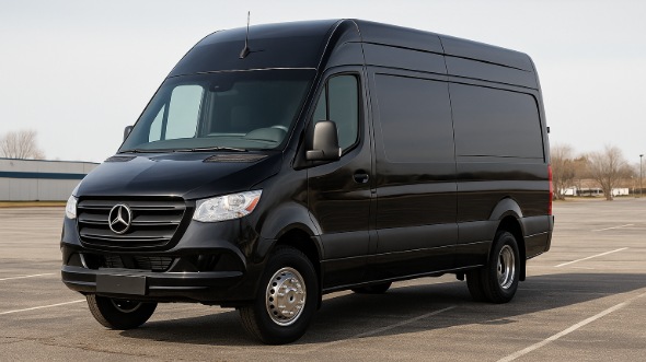 Exterior of Charter Bus Company Killeen's 14 Passenger Sprinter Limousine in Killeen