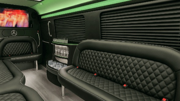 Interior of Charter Bus Company Killeen's 15 Passenger Party Bus in Killeen