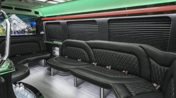 Interior of San Antonio Party Bus Company's 18 Passenger Party Bus in San Antonio