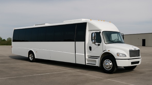 Exterior of Charter Bus Company Corpus Christi's 20 Passenger Party Bus in Corpus Christi