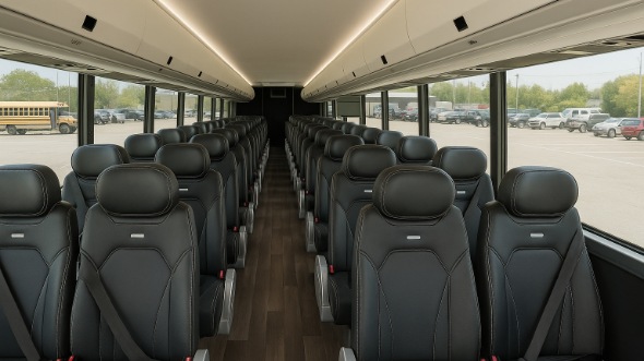 Interior of Charter Bus Company San Antonio's 30 Passenger Minibus in San Antonio