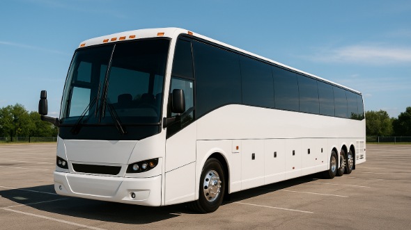 Exterior of Charter Bus Company New Braunfels's 40 Passenger Party Bus in New Braunfels