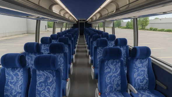 Interior of Charter Bus Company San Antonio's 45 Passenger Charter Bus in San Antonio