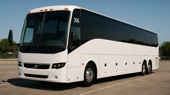 Exterior of Charter Bus Company San Antonio's 54 Passenger Charter Bus in San Antonio
