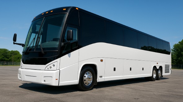 Exterior of Charter Bus Company San Antonio's 56 Passenger Charter Bus in San Antonio